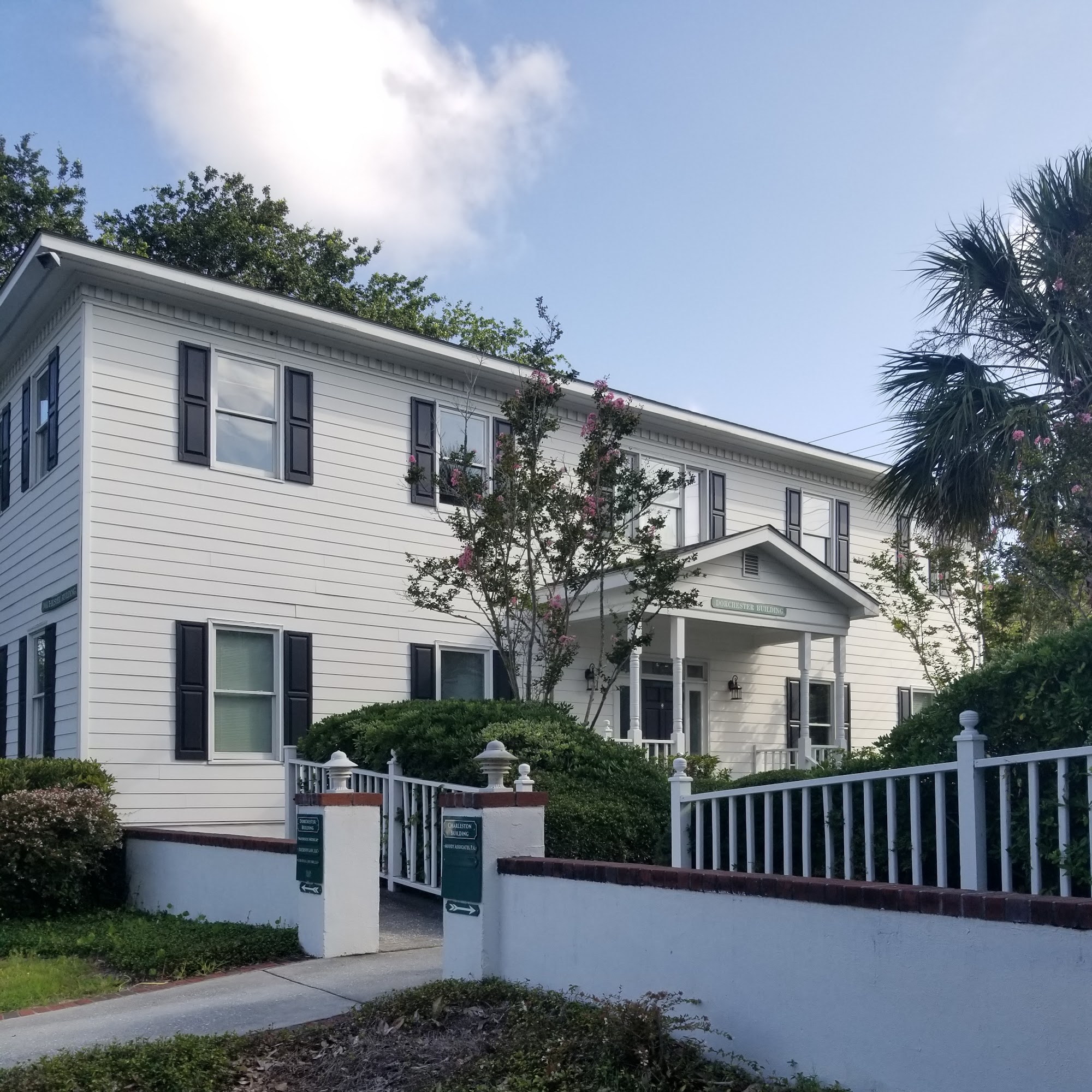 The white building on Ben Sawyer Boulevard where Leah's Massage Therapy is located